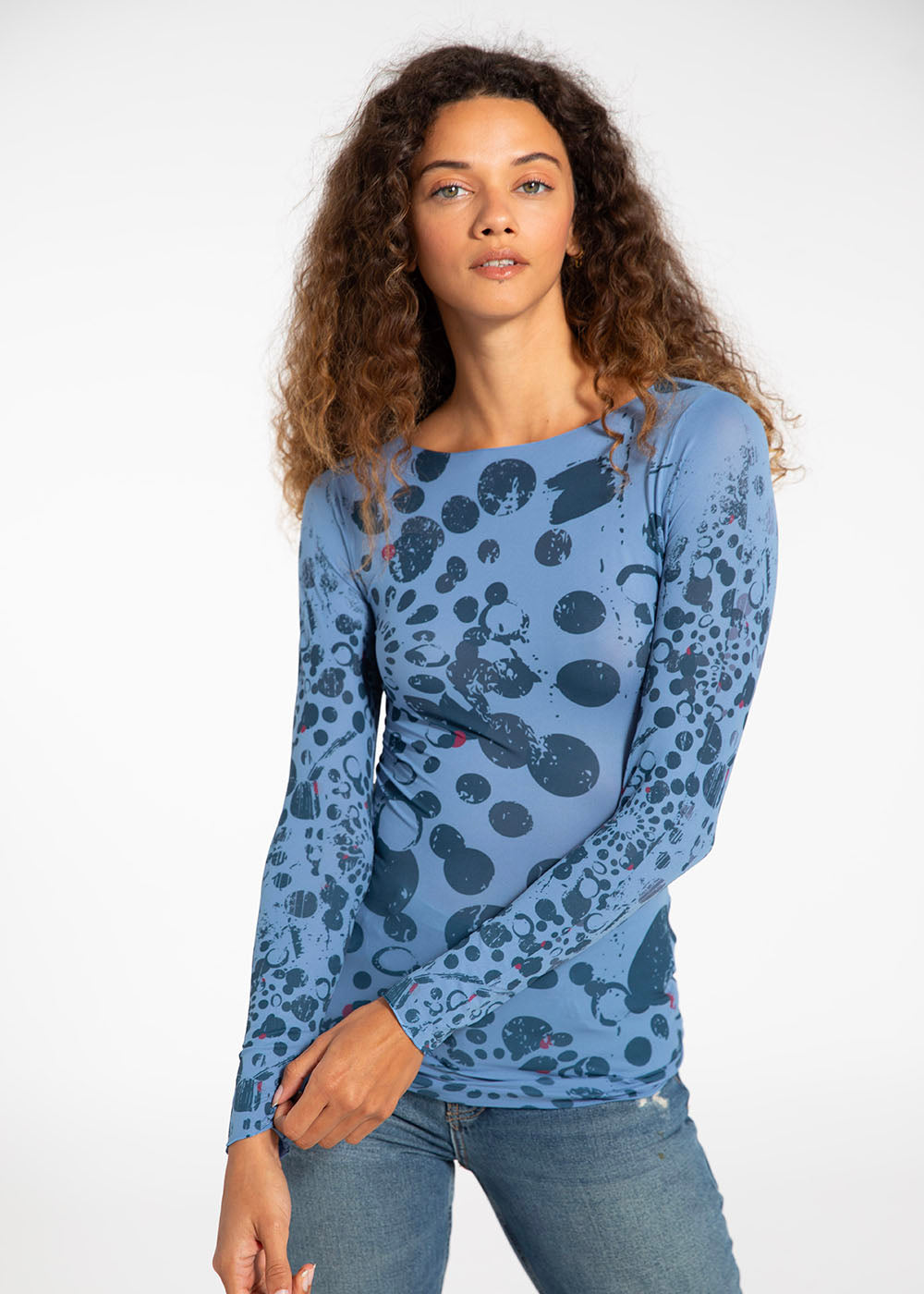 Bubbly Second Skin Raw Edge Top - In Stock
