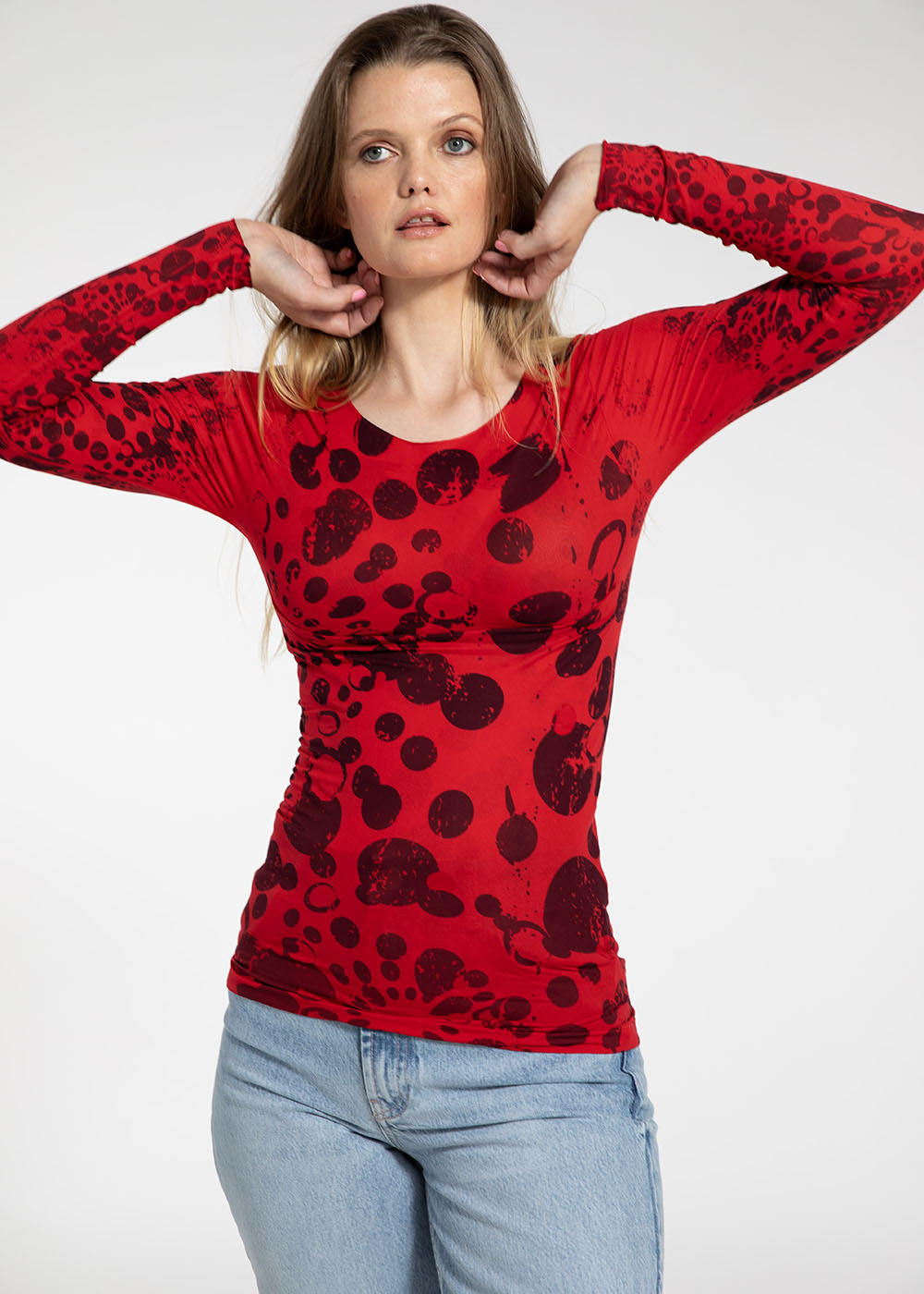 Bubbly Second Skin Raw Edge Top - In Stock