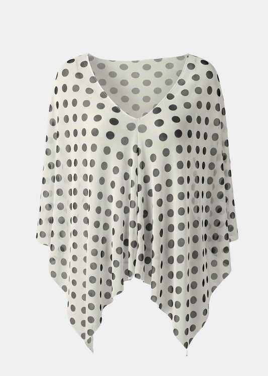 Mila Ponshawl in Polka Dot on Off-White