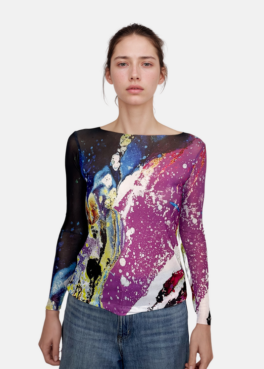 Cosmic - NudiTee Sheer Top - In Stock