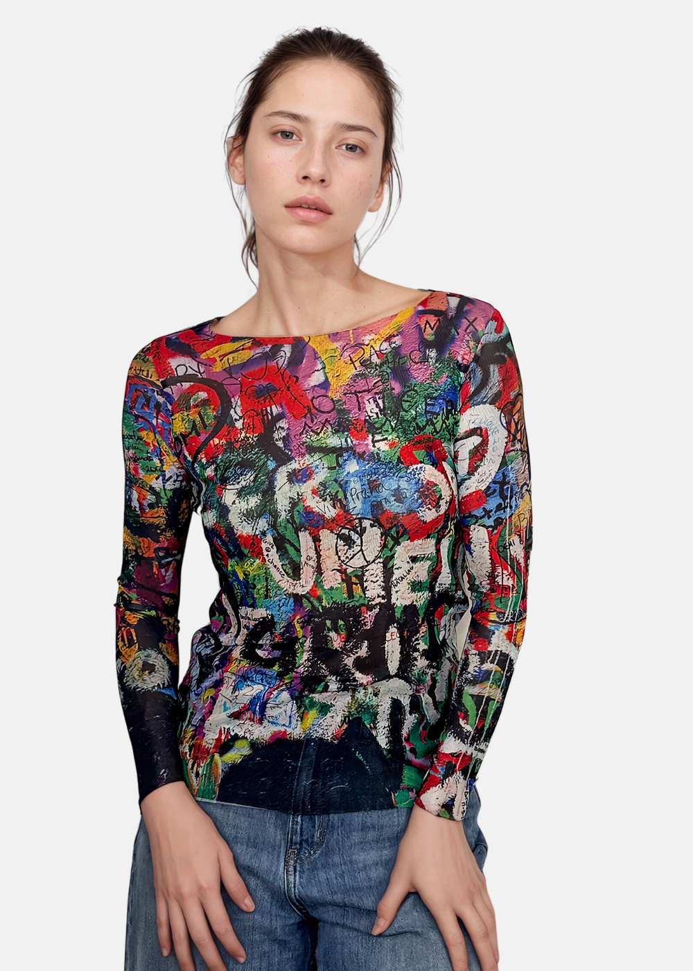 Peace & Love - NudiTee Sheer Top