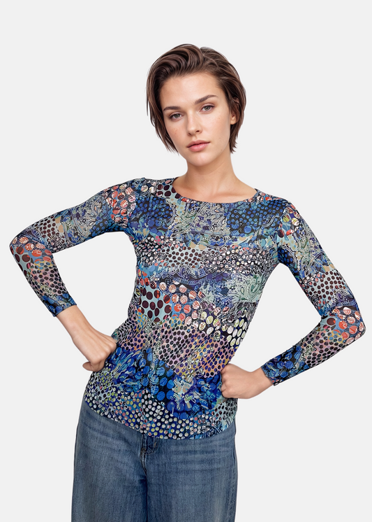 Terrazo - NudiTee Sheer Top - In Stock