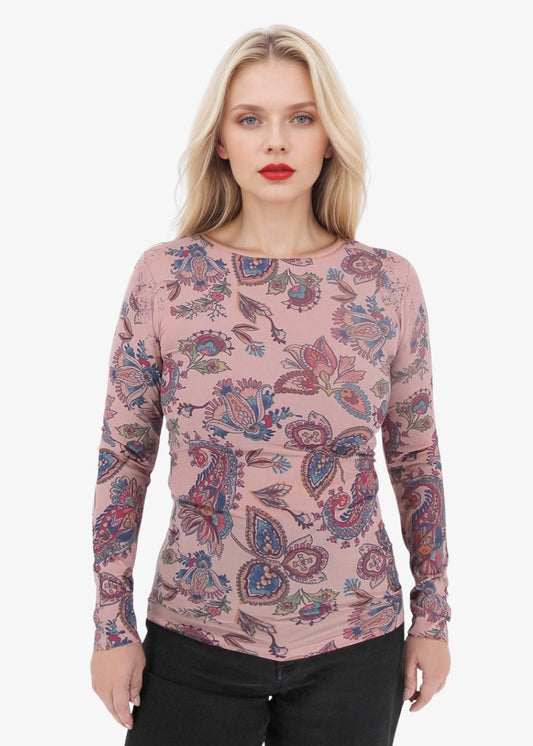 Paisley Second Skin Raw Edge Top - In Stock