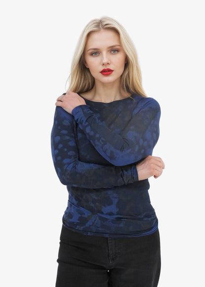 Tortoiseshell Second Skin Raw Edge Top