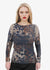 Tortoiseshell Second Skin Raw Edge Top - In Stock