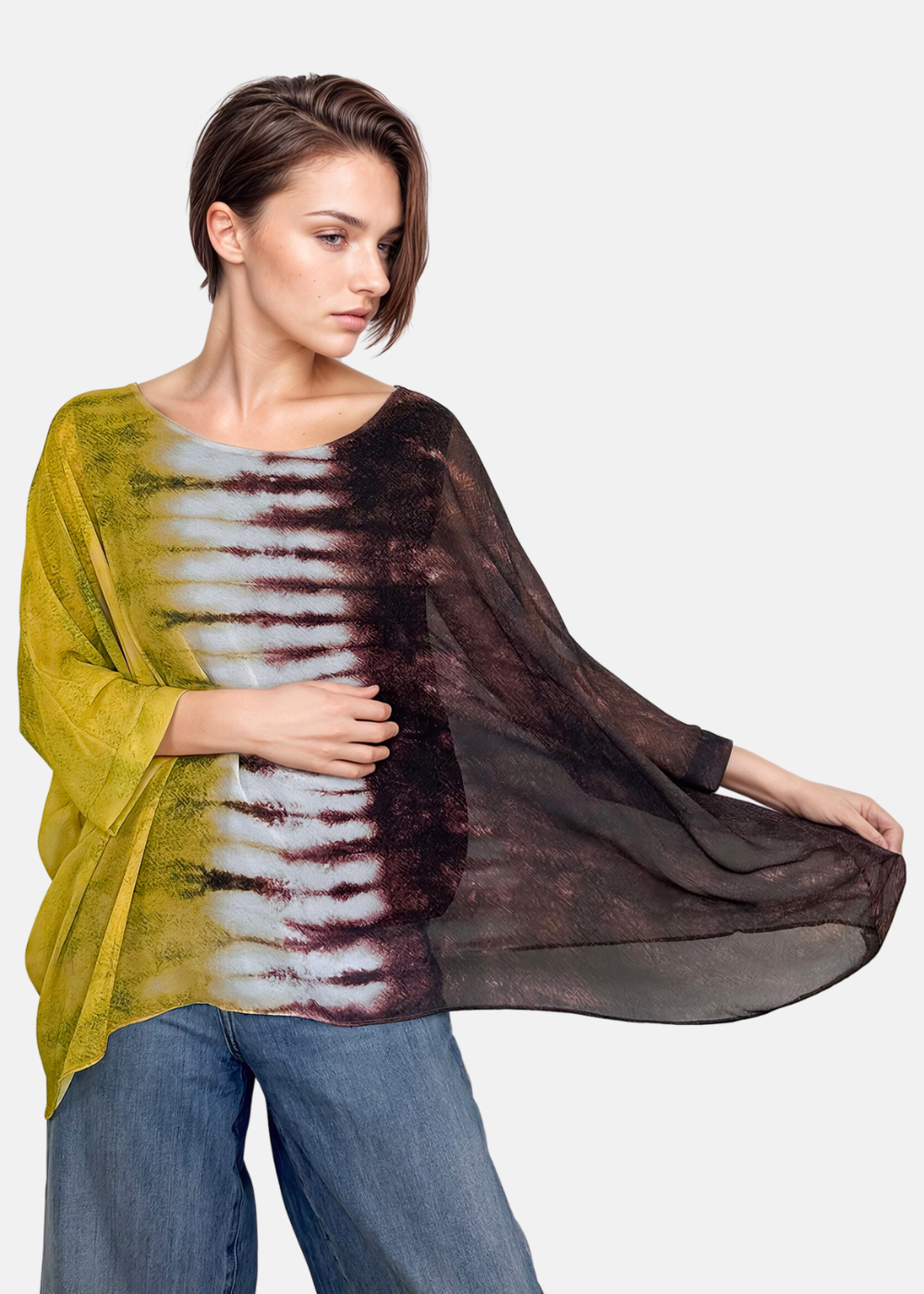 Capri Poncho in East/West Banana - In Stock