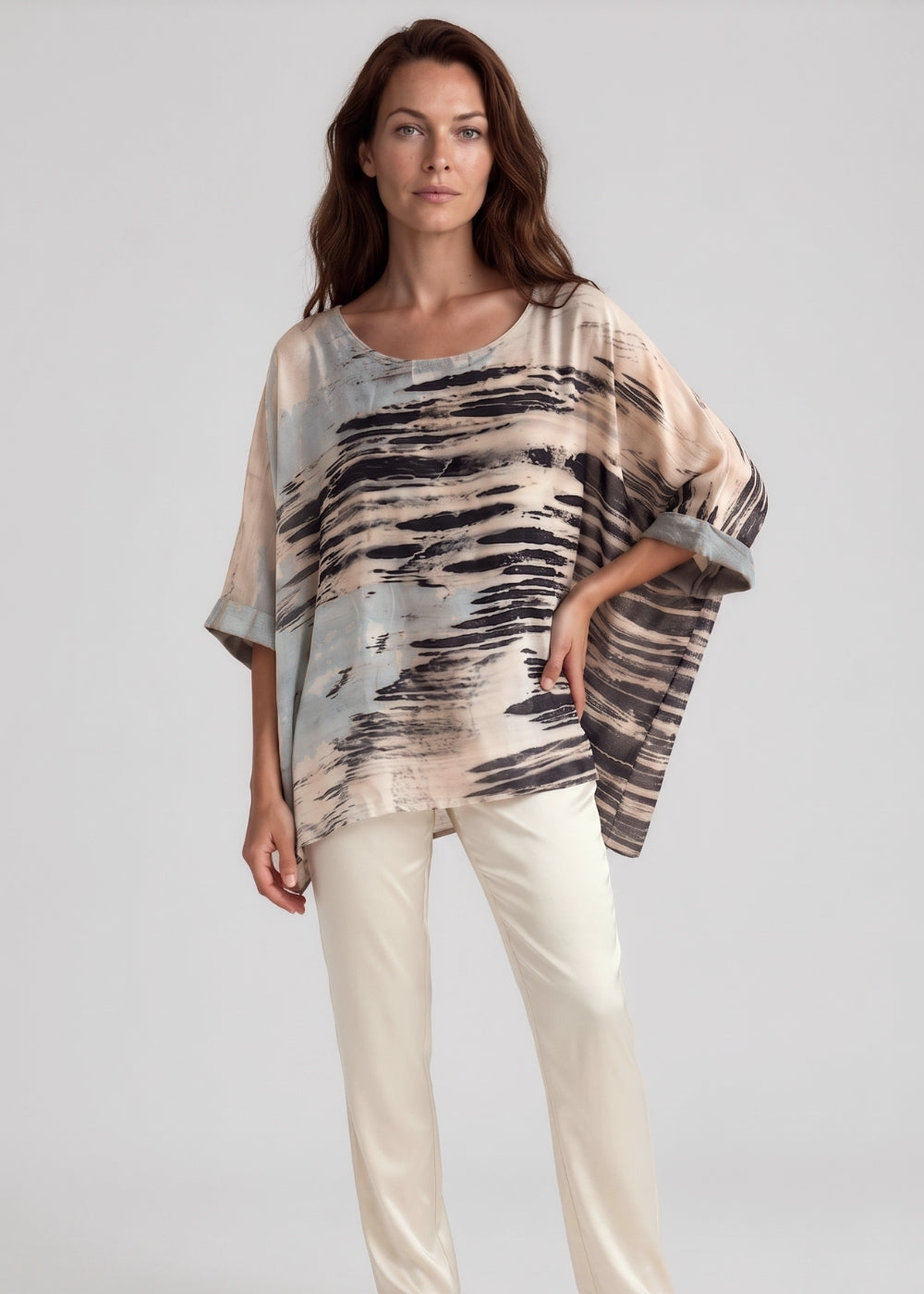 Capri Poncho in Here & There