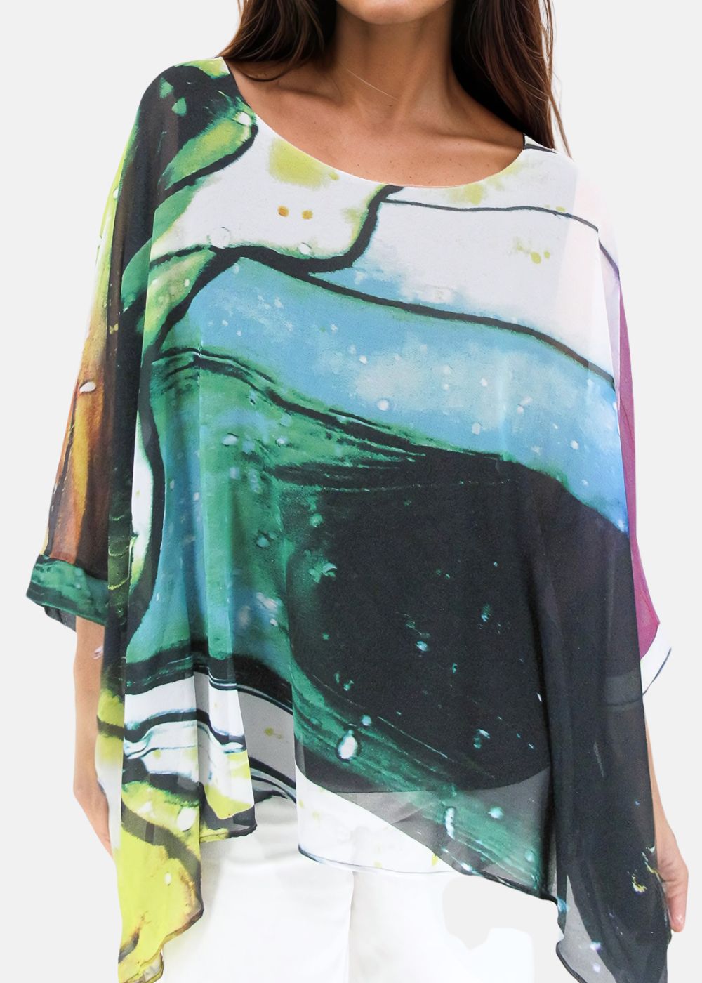 Capri Poncho in Sea Glass - In Stock