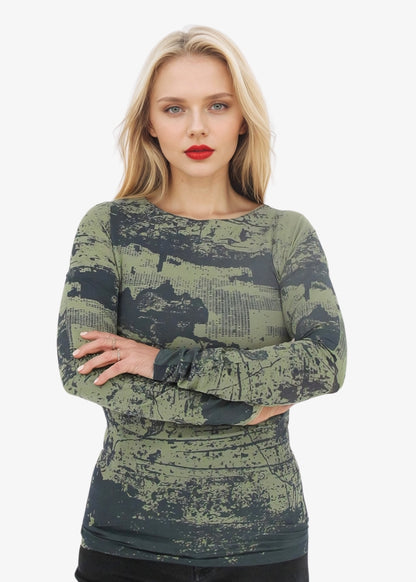 Grungy Second Skin Raw Edge Top