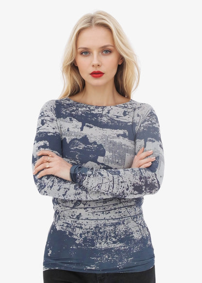 Grungy Second Skin Raw Edge Top