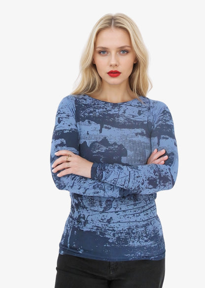 Grungy Second Skin Raw Edge Top