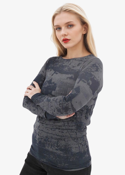 Grungy Second Skin Raw Edge Top