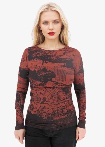 Grungy Second Skin Raw Edge Top