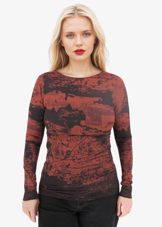 Grungy Second Skin Raw Edge Top - In Stock