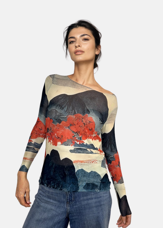Fuji- NudiTee Sheer Top - In Stock