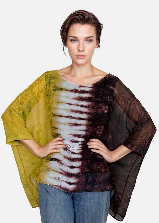 Capri Poncho in East/West Banana - In Stock