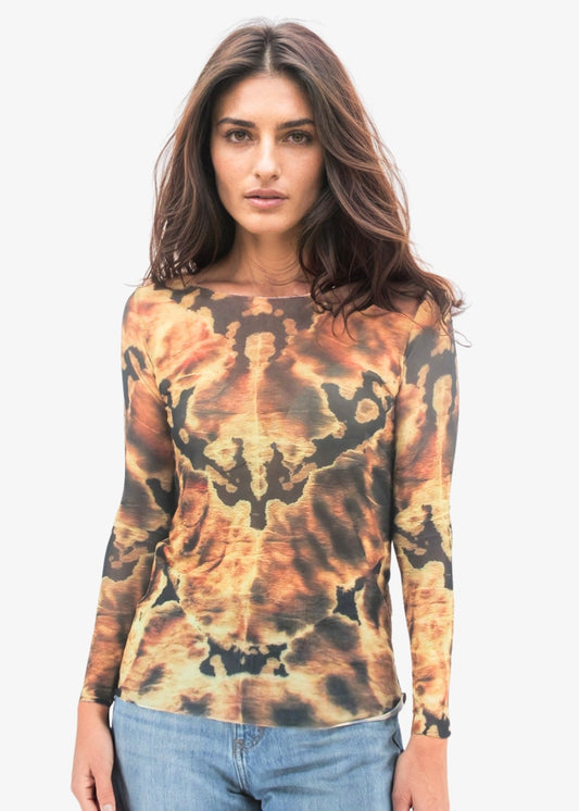 Paleo Sepia - NudiTee Sheer Top - In Stock