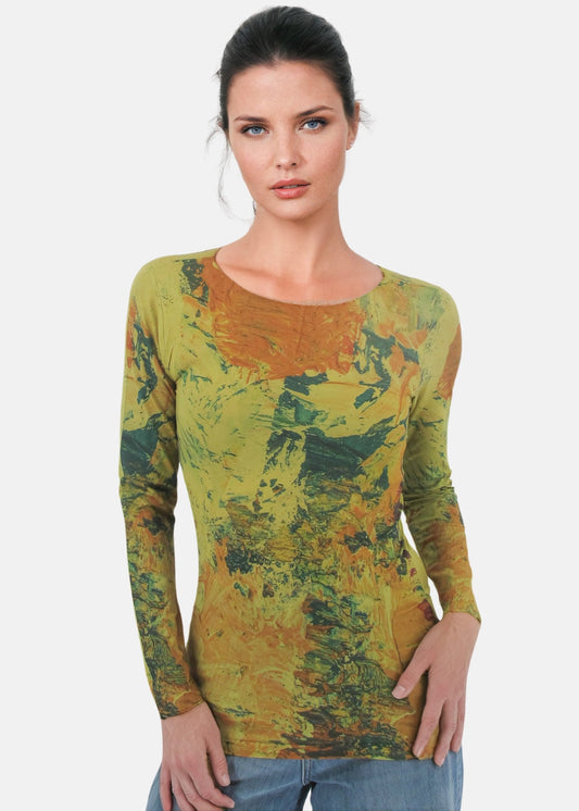 Ethereal Second Skin Raw Edge Top - In Stock