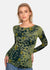 Wild Floral Second Skin Raw Edge Top