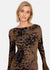 Wild Floral Second Skin Raw Edge Top - In Stock
