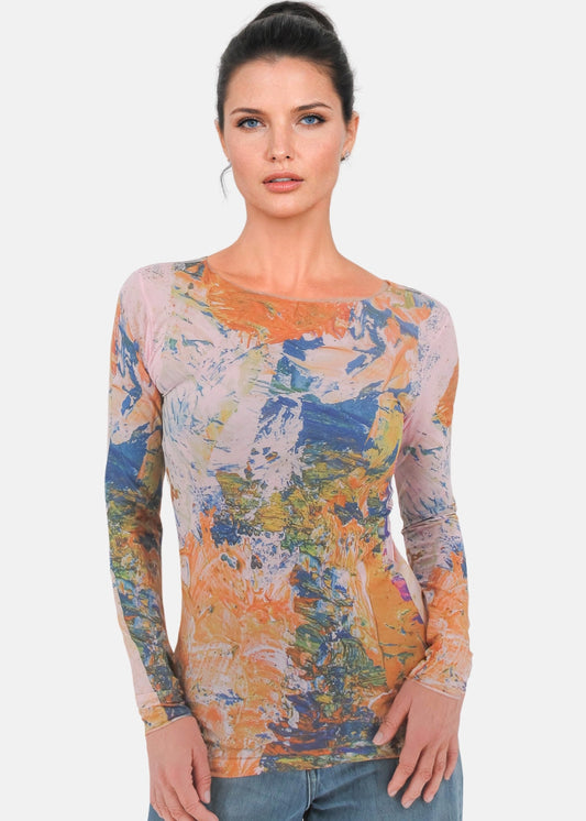 Ethereal Second Skin Raw Edge Top - In Stock