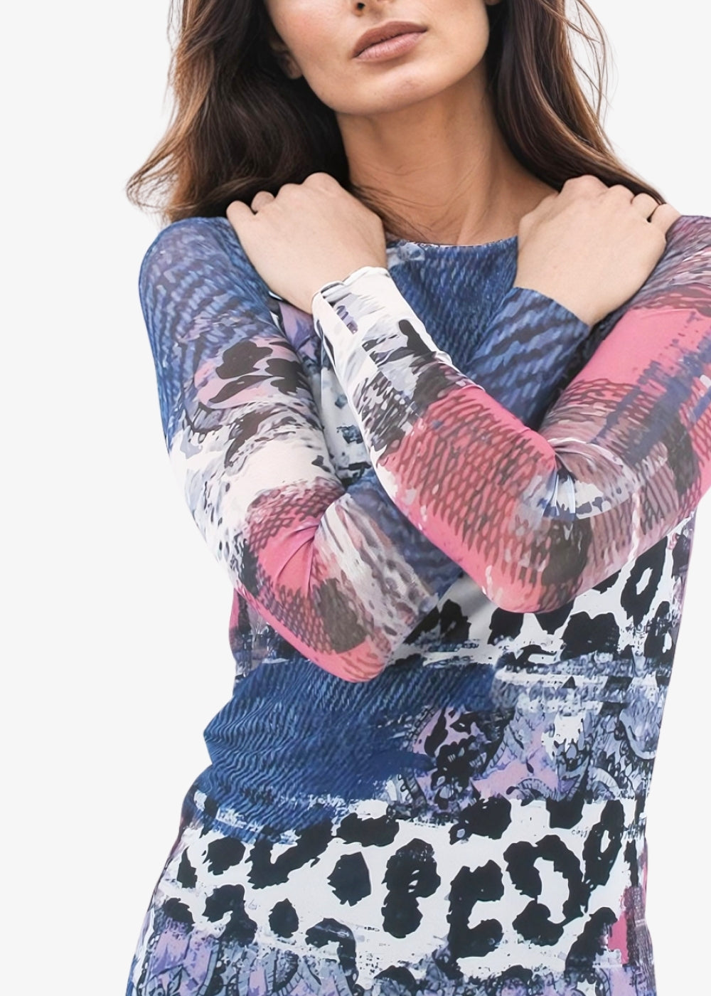 Denim Collage - Florence Double Sheer Top - In Stock
