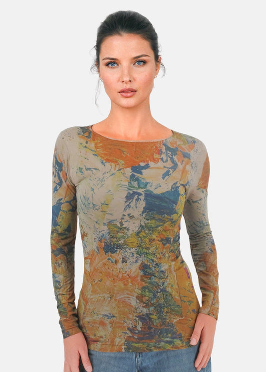 Ethereal Second Skin Raw Edge Top - In Stock