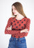 Grunge Polka Dot Raw Edge Second Skin Top  - In Stock