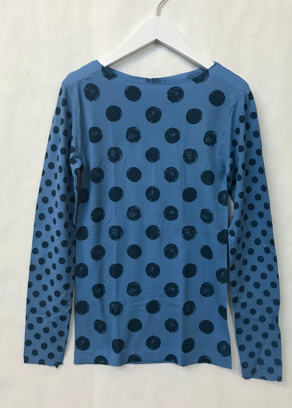 Grunge Polka Dot Raw Edge Second Skin Top