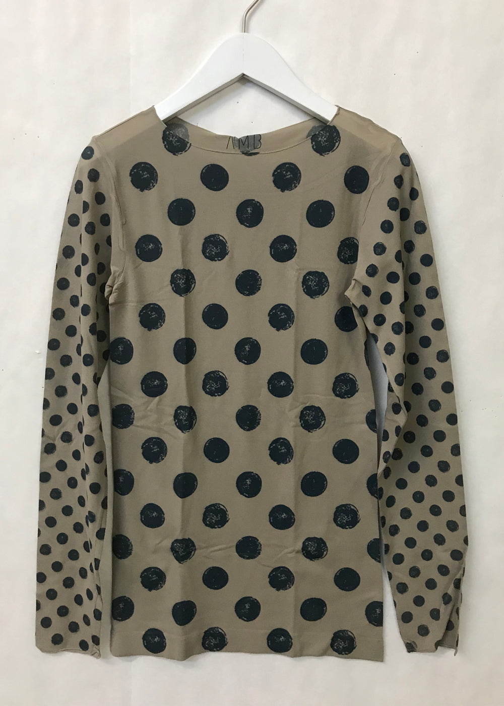 Grunge Polka Dot Raw Edge Second Skin Top