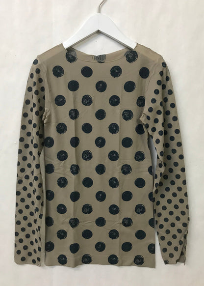 Grunge Polka Dot Raw Edge Second Skin Top
