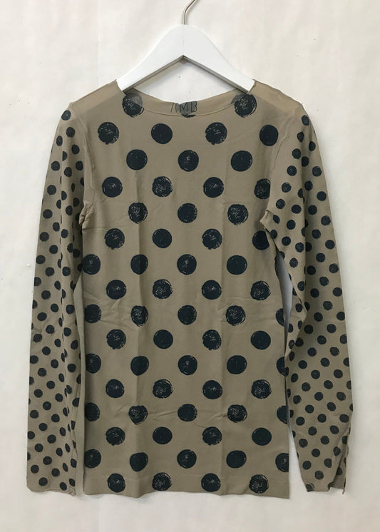 Grunge Polka Dot Raw Edge Second Skin Top  - In Stock