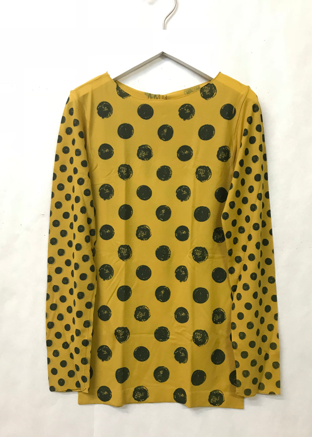 Grunge Polka Dot Raw Edge Second Skin Top