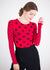 Grunge Polka Dot Raw Edge Second Skin Top  - In Stock