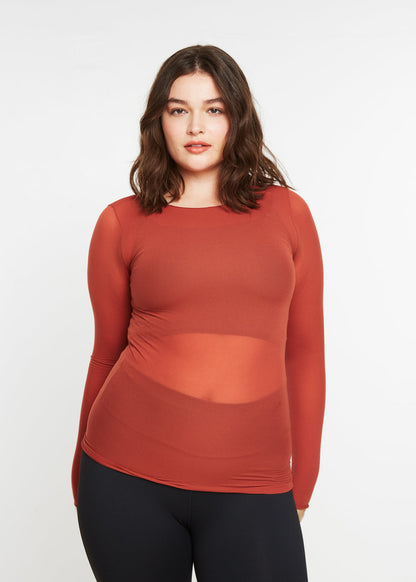 Solid Raw Edge Second Skin Top