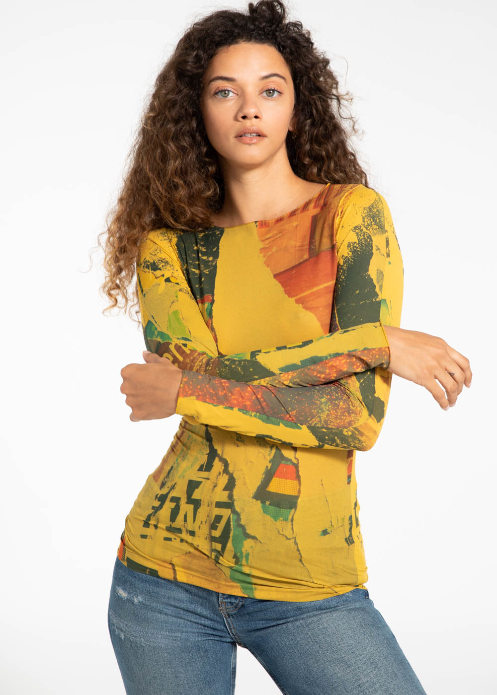 Paper Mache Second Skin Raw Edge Top - In Stock