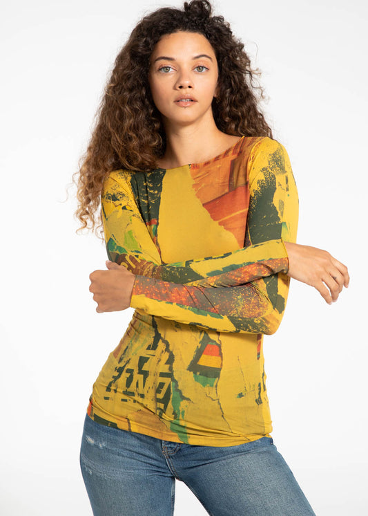 Paper Mache Second Skin Raw Edge Top - In Stock