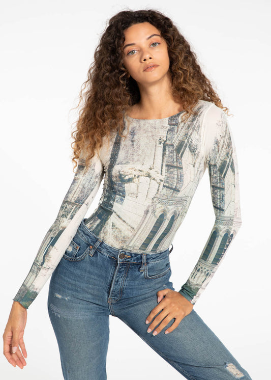 Bonjour Second Skin Raw Edge Top - In Stock