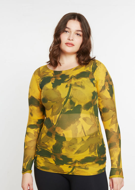 Foliage Second Skin Raw Edge Top - In Stock