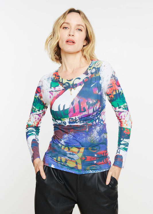 My Way Second Skin Raw Edge Top - In Stock