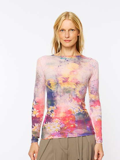 Flower Child Raw Edge Second Skin Top