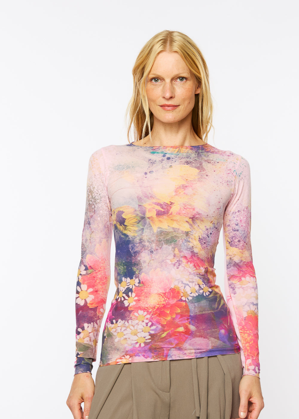 Flower Child Raw Edge Second Skin Top - In Stock