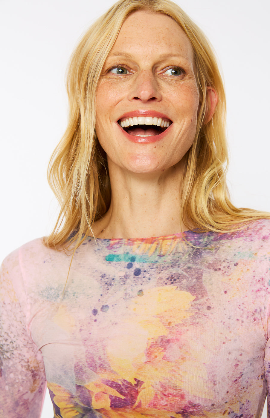 Flower Child Raw Edge Second Skin Top - In Stock