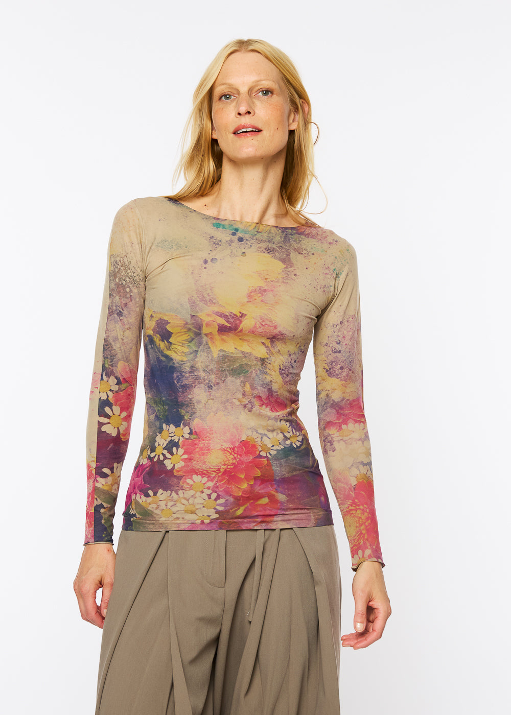 Flower Child Raw Edge Second Skin Top - In Stock