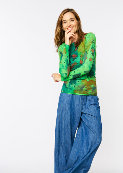 Color Party Raw Edge Second Skin Top