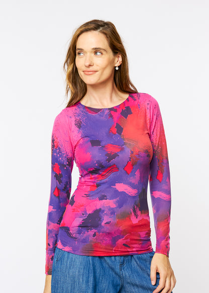 Color Party Raw Edge Second Skin Top
