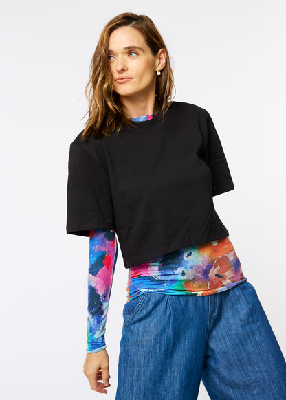 Color Party Raw Edge Second Skin Top