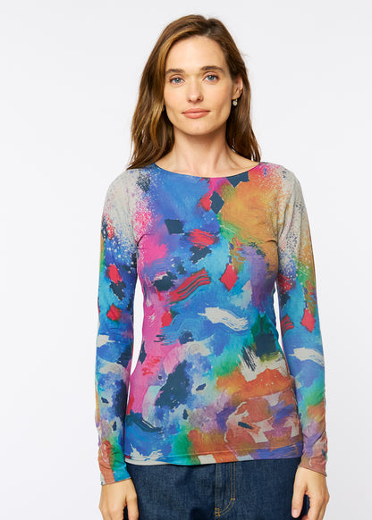 Color Party Raw Edge Second Skin Top
