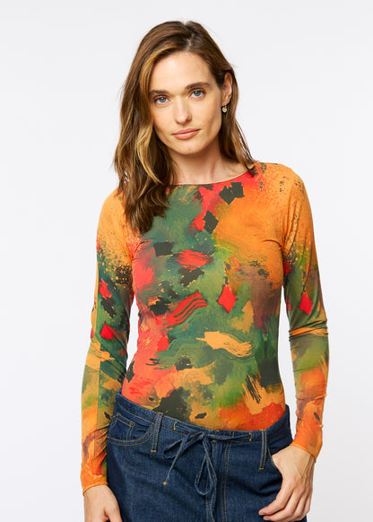 Color Party Raw Edge Second Skin Top