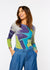 Aqua Waves Raw Edge Second Skin Top